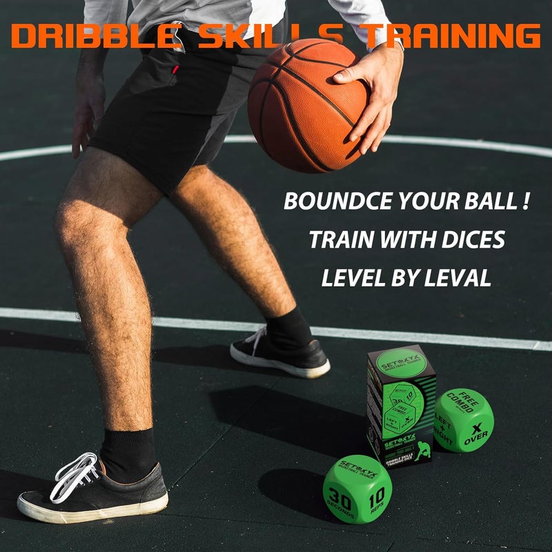 SETOXYX Basketball Dribble Skills Dice Set - Training Equipment - Basketball Gift for Boys.Dribble Skills Training for Beginner and Party Favors - Image 5